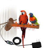 Heated Bird Perch Birdcage Heater Birds Warmer for Cage Adjustable Temperature Winter Birds Heater for Parrots Conure Cockatiels Parakeets Small Bird