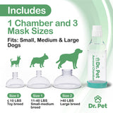 Dog Aerosol Chamber (3 Masks) – Canine Inhaler Spacer for Dogs – Includes 3 Masks to Fit All Dogs (Premium Quality)