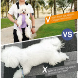 Pawaboo Pet Carrier Backpack, Adjustable Pet Front Cat Dog Carrier Backpack Travel Bag, Legs Out, Easy-Fit for Traveling Hiking Camping for Small Medium Dogs 5-8lbs, Medium Size, Purple