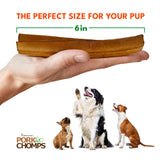 Pork Chomps Roasted Pork Skin Dog Chews, 6-inch Rib Shapes, 10 Count