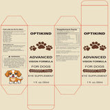 Ricadoo Optikind Vision Drops for Dogs, Optikind Vision Formula, with Lycopene, Zeaxanthin, Astaxanthin, Supports Vision and Overall Eye Health, Reduces Cloudiness, 30ml (1pcs)