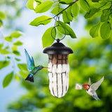 TOWDREU Hummingbird Nesters, Alpaca Wool Bird Nesting Material in Metal Cage - Unique Birds Lover Watcher Gift, Outdoor Garden Ornament, Refillable