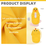 KOOLTAIL Dog Duck Costume Clothes, Funny Dog Outfits Fleece Sweater Hoodie, Pet Cute Halloween Cosplay Cold Weather Coats with Leash Hole for Small Medium Large Dogs Pug Pitbull Corgi Puppy, Yellow SM