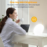 LASTAR Sun Lamp, 10,000 Lux Sunlight Lamp with Touch Control, 5 Brightness Level & 60Min Timer, One-Max Sun Lamp with Memory Function for Home/Office(White)