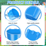 100 Pcs Cage Cups Chicken Feeder Cup 8 oz Hanging Bird Food Water Bowl Coop Bunny Cage Feeding Dish Game Fowl Supply for Poultry Pet Parrot Parakeet Rabbit Parakeet Pigeon(Red, Blue)