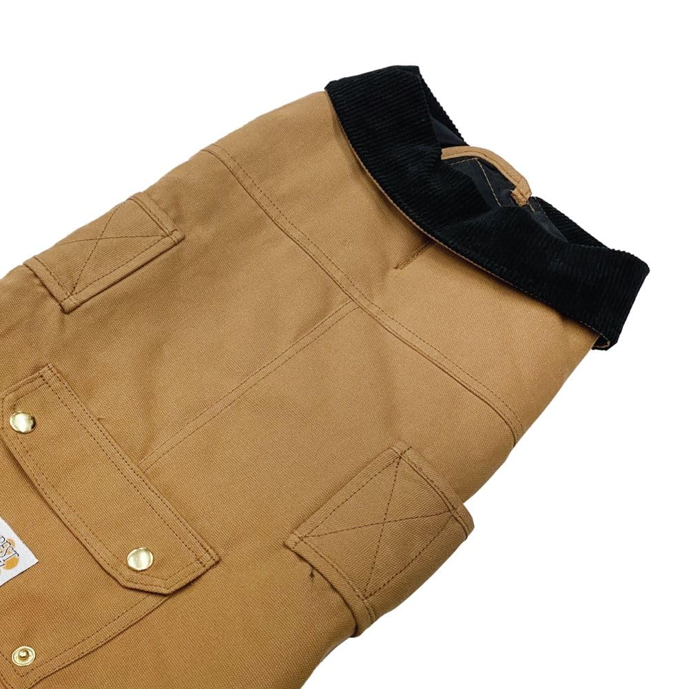 Best Furry Friends Duck Canvas Coat for Dogs, Khaki, Medium