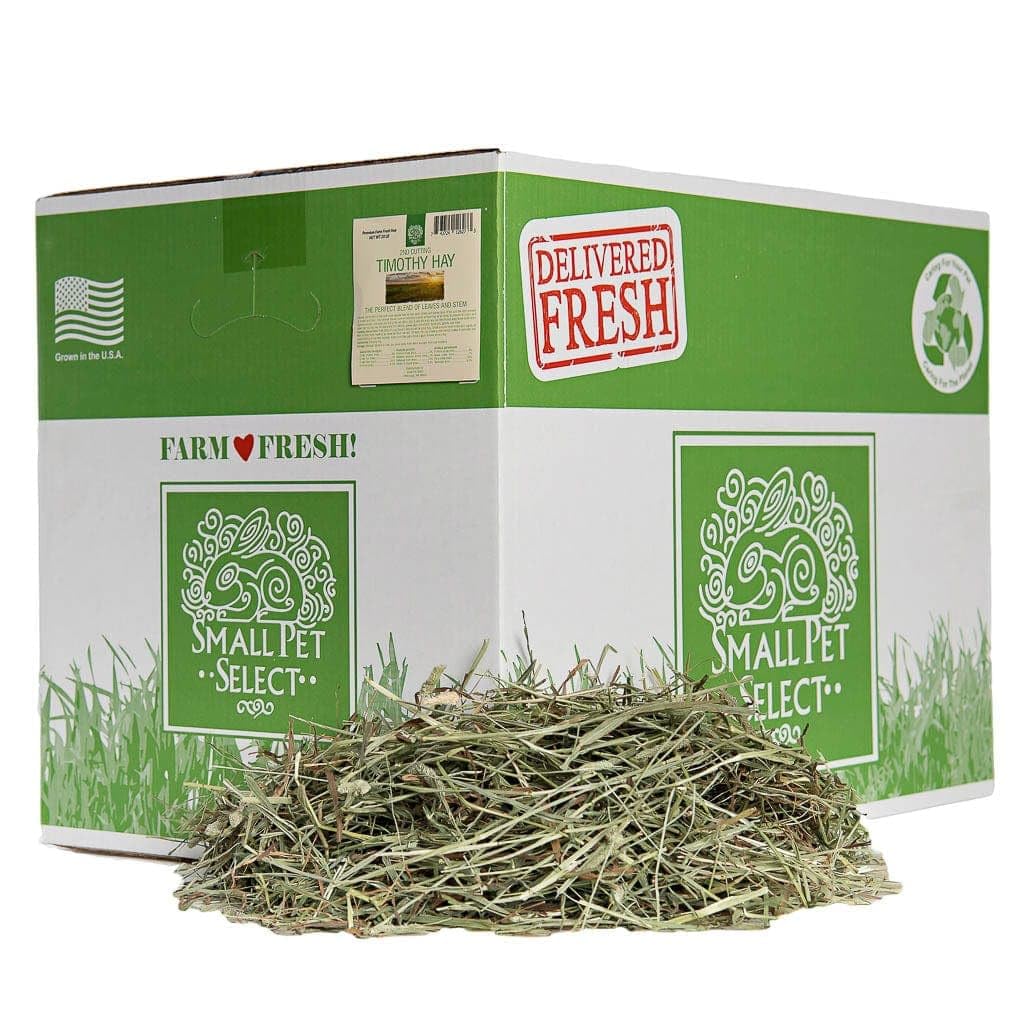 Small Pet Select 2nd Cutting Perfect Blend Timothy Hay Pet Food for Rabbits, Guinea Pigs, Chinchillas and Other Small Animals, Premium Natural Hay Grown in The US, 20 LB
