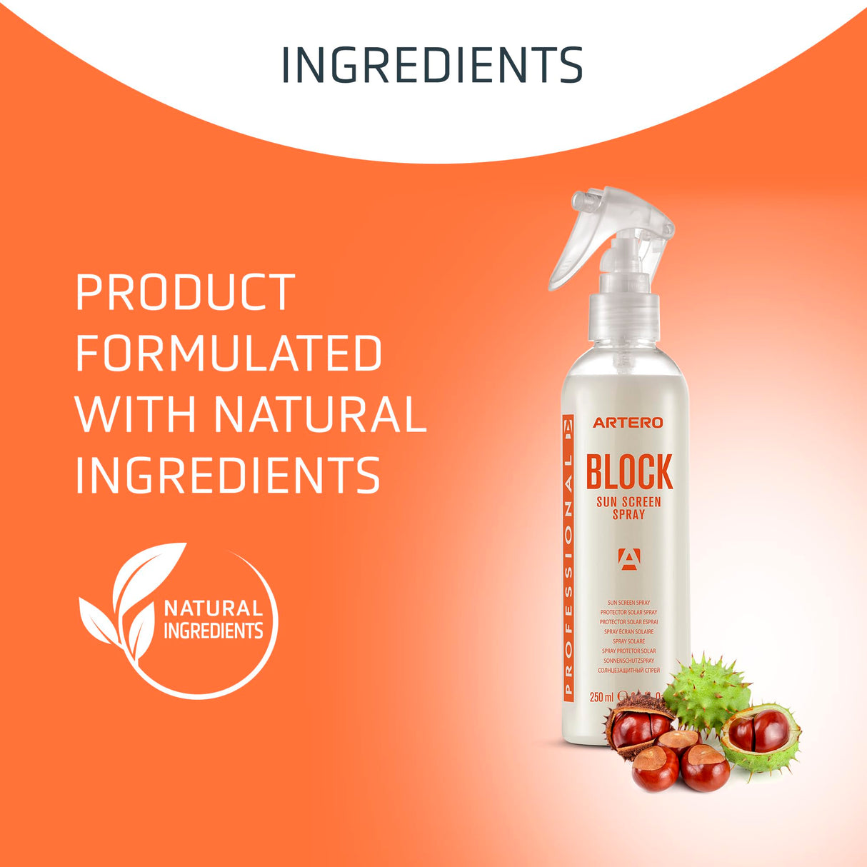 Artero Block Pet Sunscreen Protects Hair from the Effects of UV and Infrared Rays.