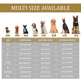 Bedfolks Orthopedic Dog Bed XXL, Waterproof Dog Sofa Bed for Giant Dogs, Egg Foam Pet Couch Bed with Removable Washable Cover and Nonslip Bottom, Brown
