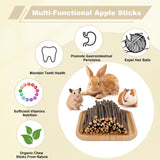 ARTKIDA 900g Apple Sticks Wood Chew Sticks Toys for Rabbits Chinchillas Guinea Pigs Hamsters Bunny Molar Chew Treats Toys for Teeth, Small Animals Snacks