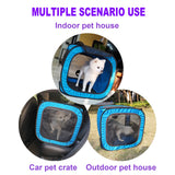 Grey Pet Dog Drying Box - Waterproof, Anti-Hair Flying, Portable Cat/Dog Cage Kennel - Foldable Cat Grooming House Dryer