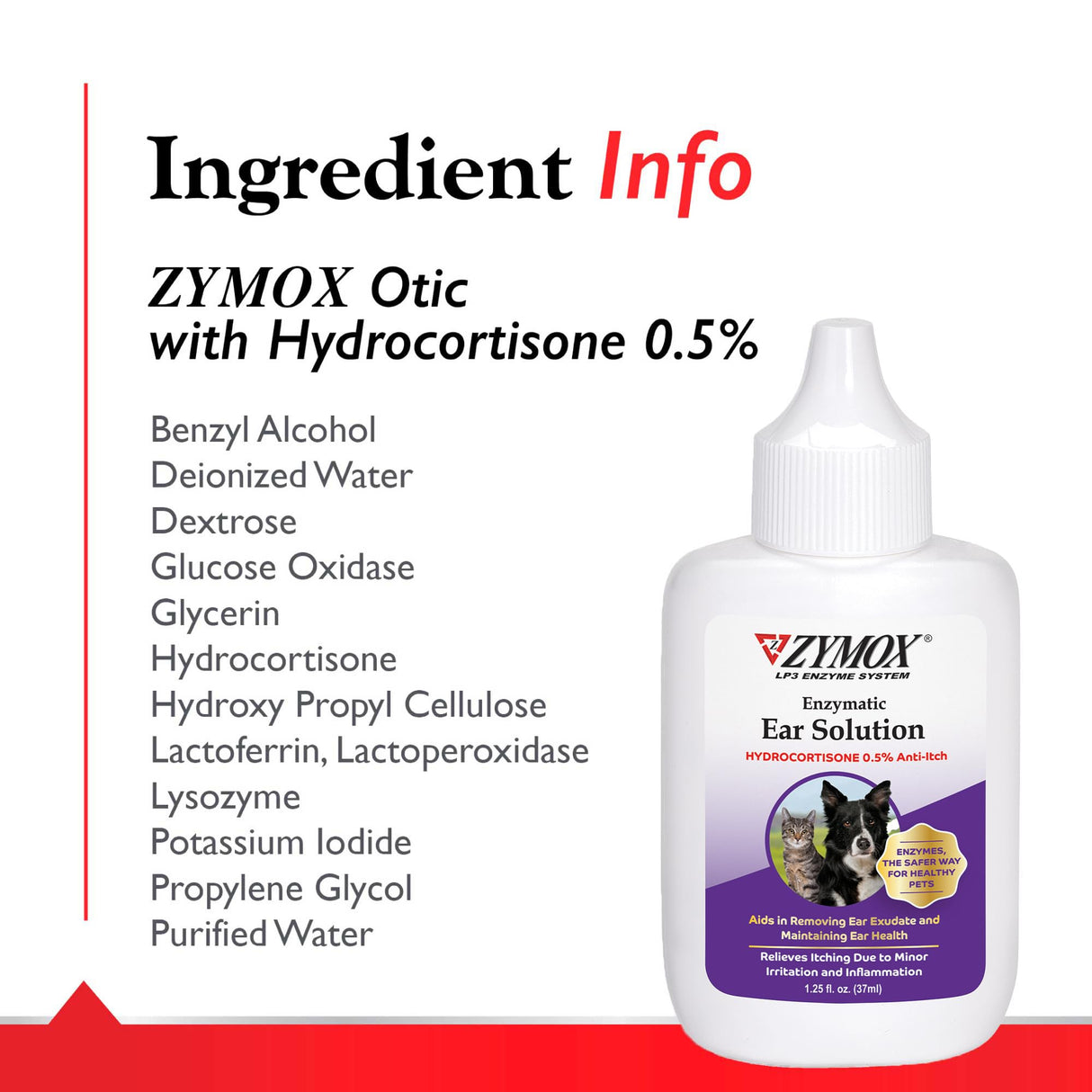 Pet King Brands ZYMOX Ear Solution with 0.5% Hydrocortisone and Ear Cleanser Bundle