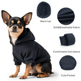 Idepet Pet Dog Hoodies 2 Pack with Pocket, Dog Outfits for Small Pets Chihuahua Clothes Warm Coat Jacket Autumn Puppy Sweatshirt Cats Clothing