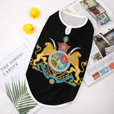 Imperial Coat of Arms of Iran Funny Dog Shirts Pet Sleeveless Clothes Puppy Cat Breathable T-Shirts for Small to Large