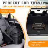 PawLuxe Dog Stroller, 4 in 1 Detachable Carrier & Car Seat, All-Terrain Wheels with Shock Absorption, Dog/Cat Strollers for Small/Medium Pets Up to 44 lbs, Lightweight Portable Foldable,Black