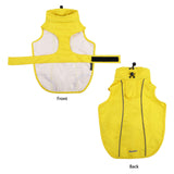 Adjustable Waterproof Dog Raincoat for Dogs,Lightweight Pet Rain Jacket Puppy Clothes with Reflective Strip for Small Medium Large Dogs (Yellow, Large)