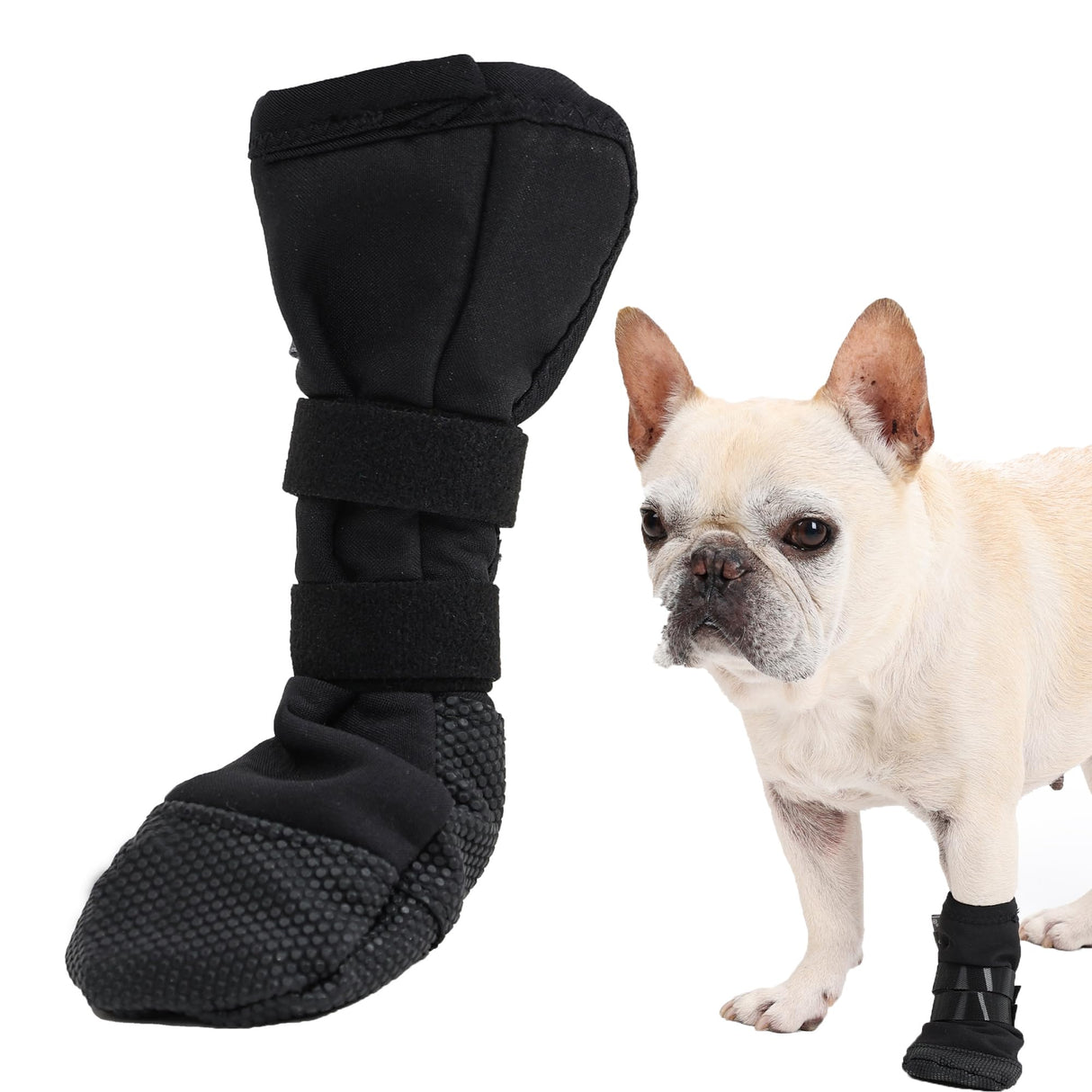 ETIAL Dog Paw Protector Injury & Wound Recovery Boot, Anti-Slip Dog Shoe with Dual Self-Adhesive Straps for Outdoor Walking & Keep Dogs from Licking Wounds (XL, Count, 2)