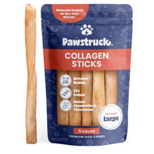 Load image into Gallery viewer, Pawstruck Natural Large 12" Beef Collagen Sticks for Dogs – Long-Lasting Rawhide Alternative, High Protein Treats with Chondroitin &amp; Glucosamine – 5 Pack
