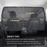 LITTOU Car Dog Barrier Net for Large SUV Trunk 56" More Coverage Car Pet Back Seat Divider with See Through Mesh Cargo Area Gate for Dog (L)