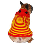 iChoue French Bulldog Bee Honeybee Bumblebee Caterpillar Insect Halloween Costumes Hoodies Sleeveless Clothes Outfits Cosplay Shirts for Dogs Frenchie Pug Boston - Red Yellow, Medium
