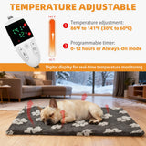 Cherishelt Heated Whelping Pad for Puppy, Dog Heating Pad with Upgraded Smart Thermostat Switch,Warm Crate Mat with Anti-bite Cord Indoor Outdoor,Constant on Function,UL&FCC Dual Certification,24x36in