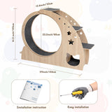 5-in-1 Cat Wheel,Cat Exercise Wheel,41.3" High Large Cat Wheels for Indoor Cats,Cat Treadmill Running Wheel for Indoor Cats with Silent Wheel,Cute Furniture Toys