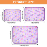 Tatuo 4 Pcs Dog Blanket for Pet Cat Blankets Indoor Puppy Teething Stuff Toys Paw Print Fleece Soft Blanket Sleep Mat for Guinea Pig Cage(White, Coffee, Pink, Purple,Medium(30 x 20.5 Inch),Square)