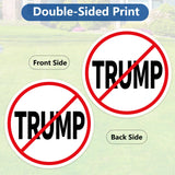 Probsin Anti Trump Yard Sign with Metal Stakes Double Sided 14" x 14" No Trump Here Signs Outdoor Decorations for Indoor Outdoor Lawn, Garden, Window, Party Supplies