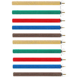 10 Pcs Parrot Perch Stand Bird Perch Stand Toy Colorful Paw Grinding Stick Cage Wooden Parakeet Perch Accessories for Cockatiels