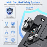 Universal Travel Adapter Worldwide, GaN Fast Charging with PD 3.0 USB-C & USB-A Quick Charge Ports, All-in-One International Power Plug Adapter Converter AC Wall Charger for Europe USA UK AUS Black