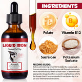 Iron Supplements for Dogs, Liquid Iron for Dogs with Folate and B12 Supports Anemia, Supplement for Anemia, Promotes Blood Health 2 oz