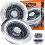 2 Pack Sink Drain Strainer - Sink Stopper, 3 in 1 Stainless Steel Kitchen Drain Plug with Deep Anti-Clog Basket and Odor-Blocking Seal, Pop-Up Design Fits Standard 3-1/2 Inch Sink