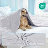 Luciphia Premium Cooling Dog Blanket Washable Q-MAX>0.5 Small Medium Large Pet Mat Puppy Cat Self-Cooling Soft Breathable Calming Throw for Sofa Crate Bed (Light Grey,40x60 inches)