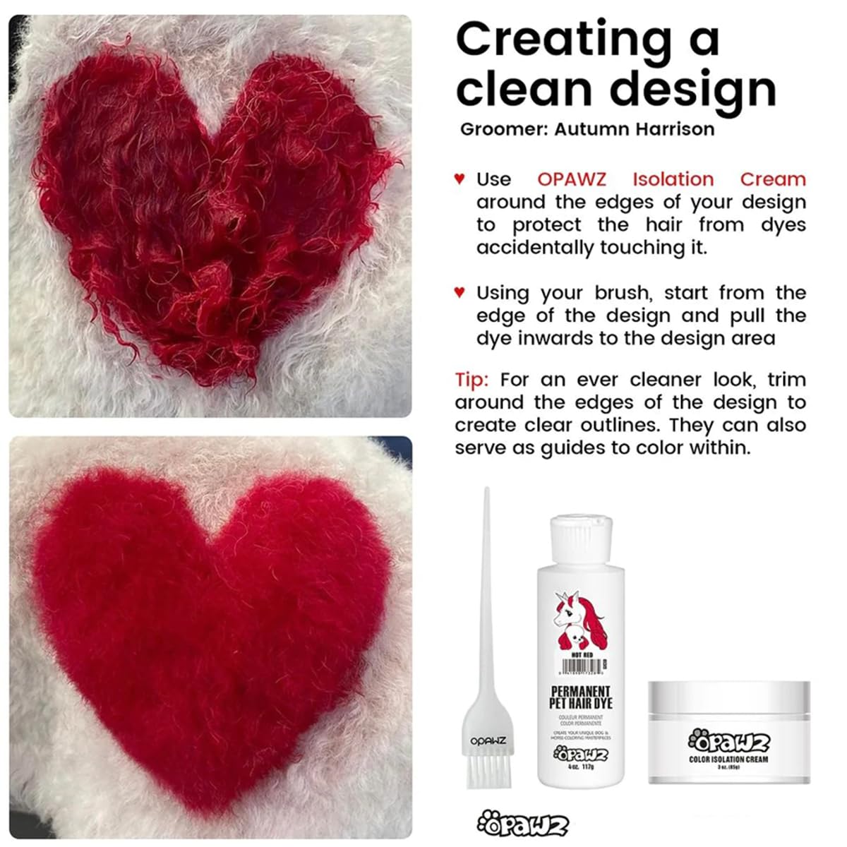 OPAWZ Color Isolation for Dog Hair Dye, Water Soluble Formula, Easy to Wash Out, Protect Areas Not Need Display, 3oz