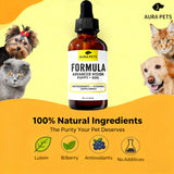 Aura Pets Advanced Vision Formula for Dogs, AuraPets Vision Formula, with Lutein, Zeaxanthin, Astaxanthin, Supports Vision and Reduces Cloudiness, 30ml (2pcs)
