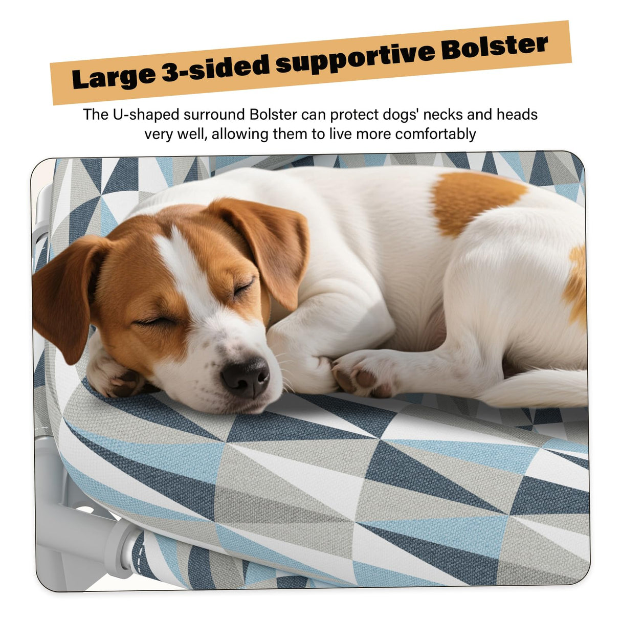 Pyowmgd Orthopedic Dog Bed - Beds Bolster,Cooling Elevated Dog Beds with Metal Frame,Raised Dogs Bed,Easy to Assemble,Up to 50 lbs,Small (24.5" L x 24.5" W x 6.7" Th)