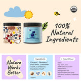 kin+kind Pet Vitamins and Supplements - Immune Support Supplement for Dogs & Cats - Natural Dog Supplements & Cat Supplements w/Organic Ingredients for Healthy Immunity - Made in USA - 8 oz (Large)