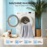Luciphia Premium Cooling Dog Blanket Washable Q-MAX>0.5 Small Medium Large Pet Mat Puppy Cat Self-Cooling Soft Breathable Calming Throw for Sofa Crate Bed (Light Grey,40x60 inches)