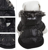 Pet Life ® Classic Metallic Fashion Winter Pet Dog Coat Jacket Parka with 3M Insulation and Removable Hood