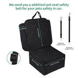 Flow.Month Pet Front Seat Cover Pet Booster Seat,Deluxe 2 in 1 Dog Seat Cover for Cars Waterproof Dog Front Seat Cover Pet Bucket Seat Cover with Safety Belt(Black)