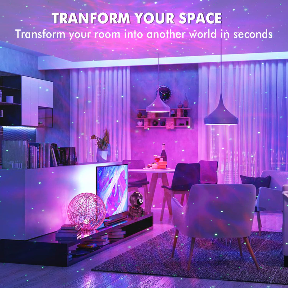 Astronaut Star Projector, Kids Night Light, Nebula Projector Light. Galaxy Bedroom Projector, Adult Playroom/Home Theater/Ceiling/Room Decoration