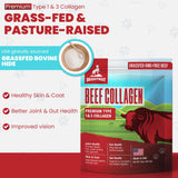 Grass fed Collagen for Dogs - Supports Health Skin & Coat, Hip, Joint Care & Cartilage Support + Skin Health and Mobility, 100% All Natural Collagen