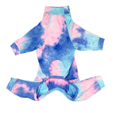 D.E.E Dog Pajamas Large Cotton Dog Clothes Warm and Comfortable Lightweight Jumpsuits Prevent Licking Wound (Pink, 2XL)