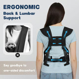 Dog Sling Carrier for Small Dogs with Bottom Support, Adjustable Pet Front Dog Carrier-Padded Straps Reducing Back Neck Pain, Anti-Anxiety Backpack for Travel Hiking Camping, Hands Free (Black,S)