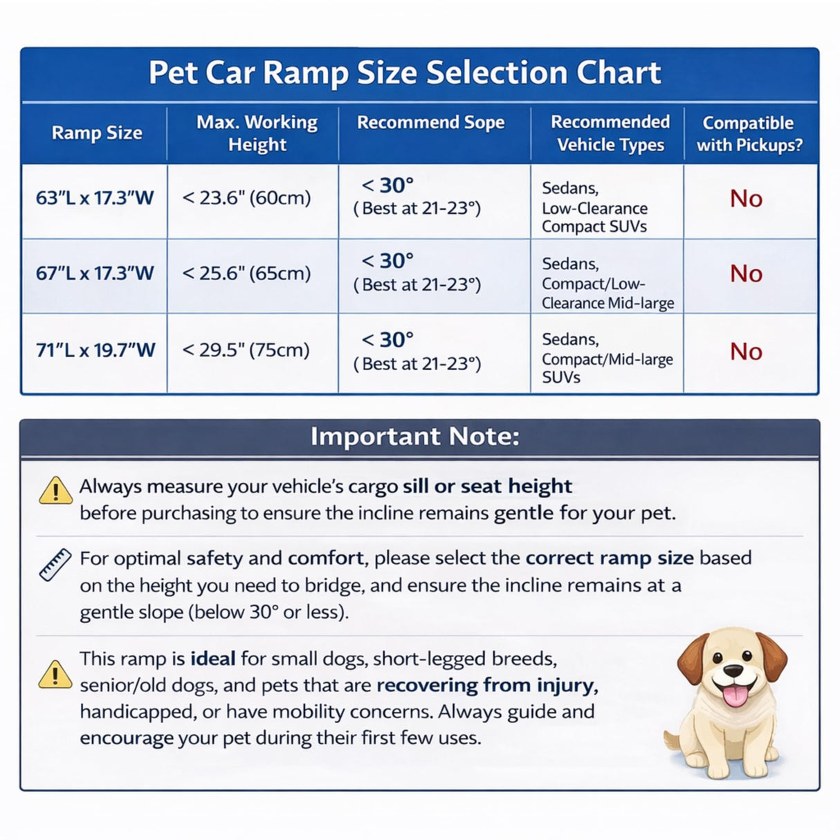 AQUILLA Dog Ramp for Car, 67" Long & 17.3" Wide Foldable Pet Ramp with Non-Slip Surface, Portable Dog Car Ramp for Old/Large/Senior Pets to Get on Bed, Stairs, Sedan/SUV/Cars, Up to 250LBS Capacity