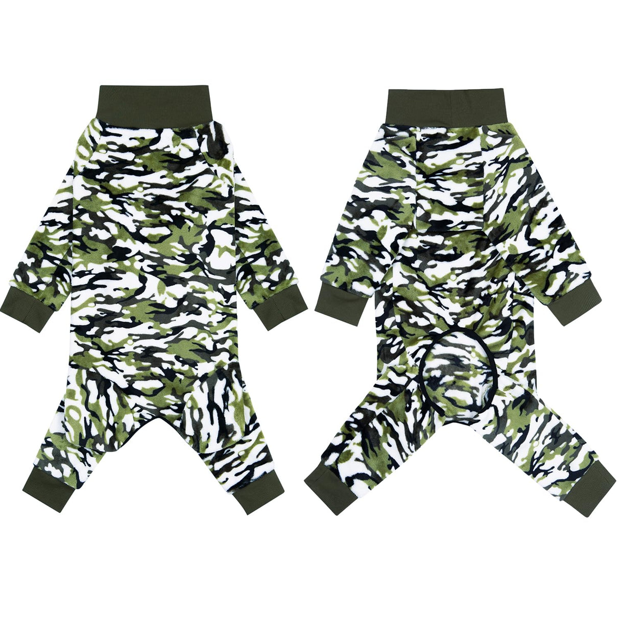 HDKUW Large Dog Sweater Coat, Recovery Suit, Anti-Shedding Pajamas, After Surgery Onesie for Medium Large Dogs - Green Camouflage 34#