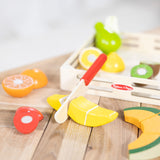 Melissa & Doug Cutting Fruit Set - Wooden Play Food Kitchen Accessory, Multi - Pretend Play Accessories, Wooden Cutting Fruit Toys For Toddlers And Kids Ages 3+