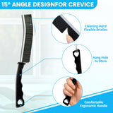 16Pcs Crevice Cleaning Brush Set, Hard Bristle Scrub Brushes Tools for Deep Cleaning Gap,Window Groove Cleaning Brush for Sliding Door, Sill, Tile Lines, Shutter, Corner, Sink, Teapot, Bottle (16 Pcs)