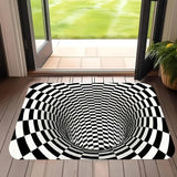 3D Optical Illusion Rug, Get Scared, Rug That Looks Like a Hole, Rugs Optical Illusion, As Test & Game with Your Cat or Dog (C-23.6x35.4in)