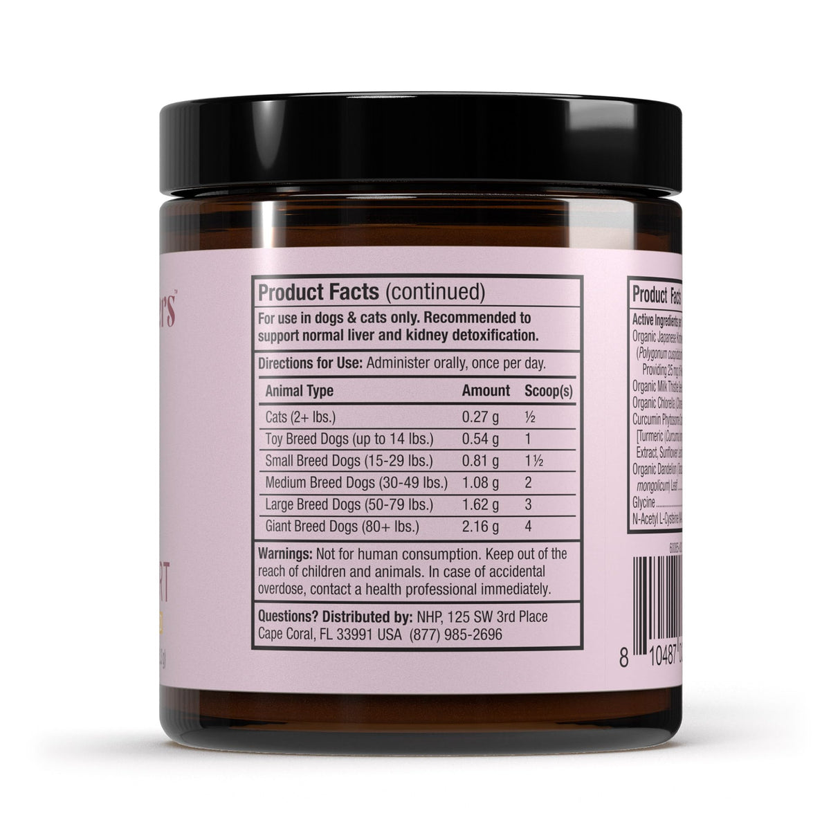 Bark & Whiskers Detox Support - Helps Support Healthy Liver & Kidney Function - Herbal Blend with Organic Milk Thistle & Green Tea - 1.8 oz